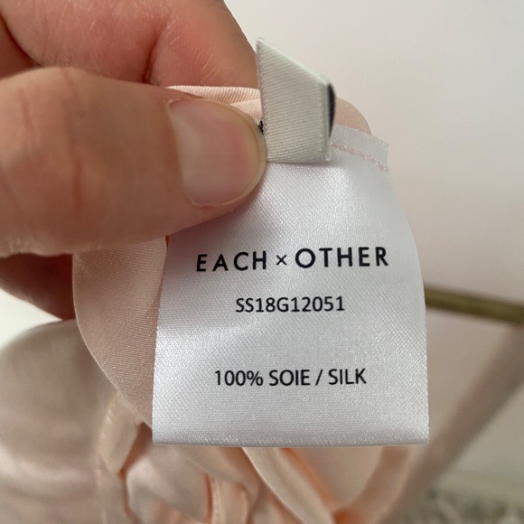 Each X Other Paris Silk Asymmetrical Ruffle Red Nude Straps Dress Sz S RRP $960 - Picture 8 of 13